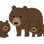 熊の親子のイラスト
