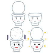 いろいろなトイレのキャラクターのイラスト