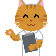 ネコの看護師のキャラクターのイラスト